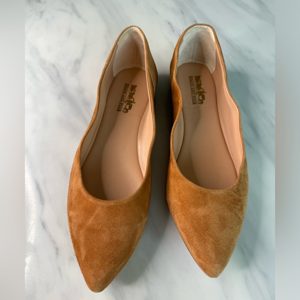 Vero Cuoio Camel Suede Pointed Flats